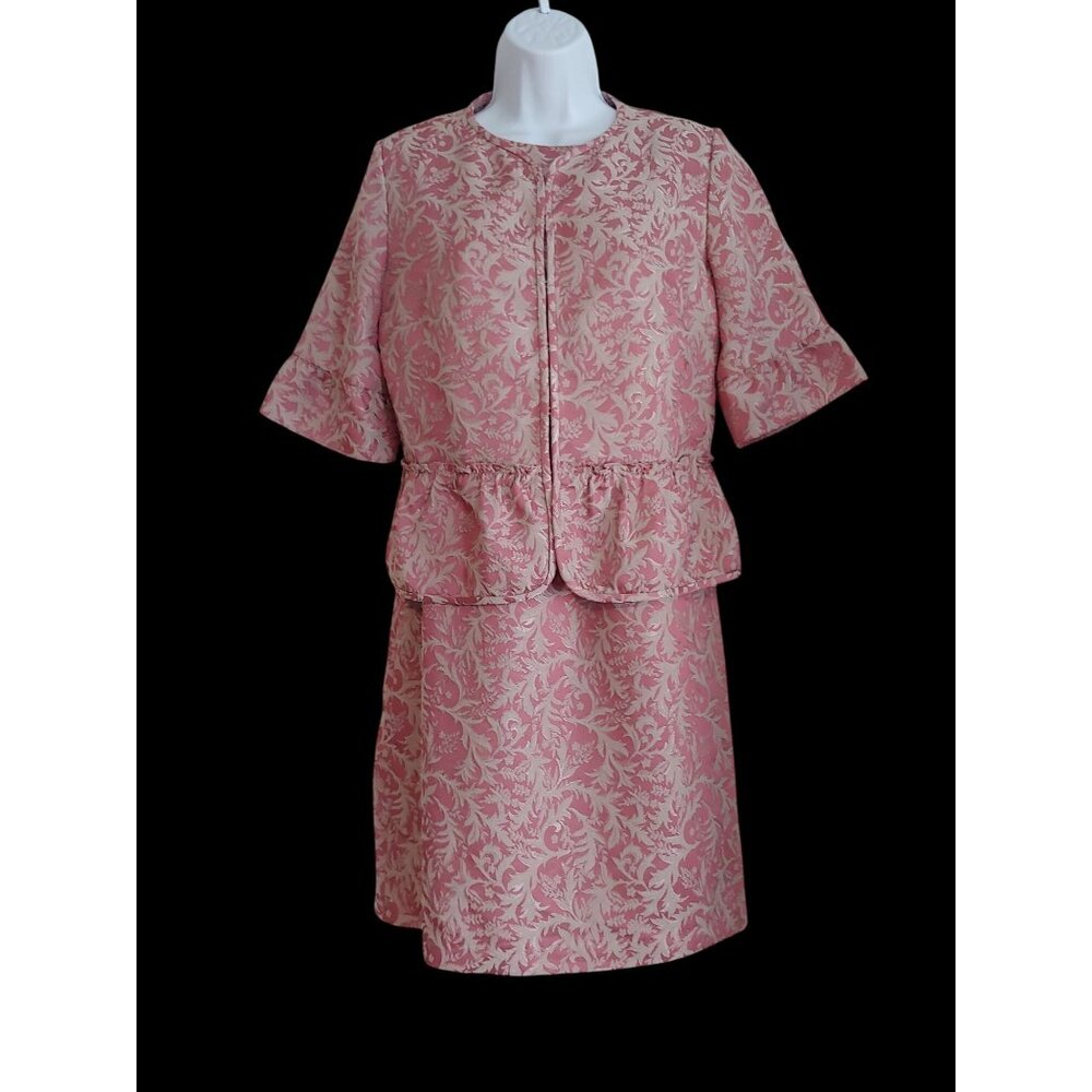 Elie Tahari Old Money Oriana Brocade Classic Candlelight 2 Piece Jacket/Dress 6